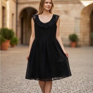 Elegant Black Lace Dress